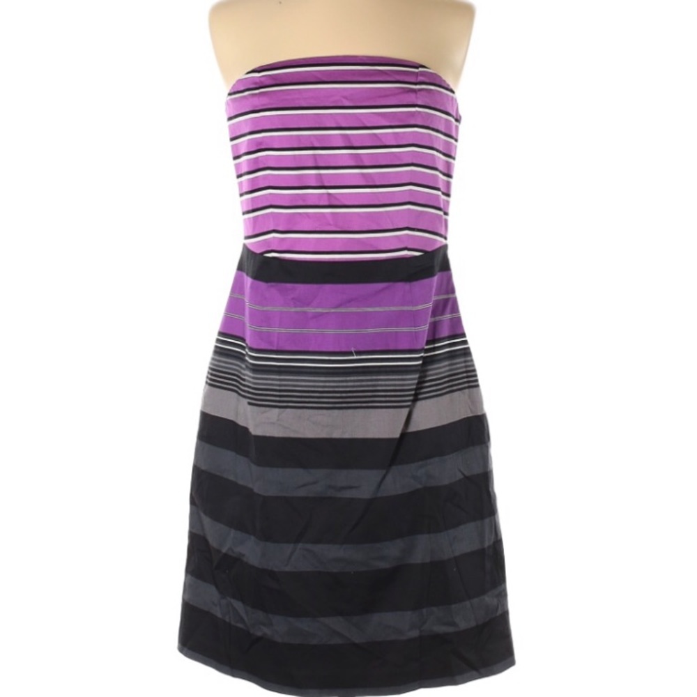 NWT strapless purple and black party dress